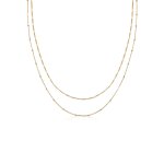Elli - couche chane de figaro chaine  boules basic collier femme - (925 / 1000) argent colliers 1 ...