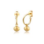 Elli - croles coquillage de coeur plage t trend boucles d'oreilles femme - (925 / 1000) argent boucles ...