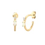 Elli - croles cristaux zircone opale boucles d'oreilles femme argent (925 / 1000) 1 pieces female