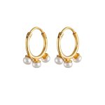 Elli premium - croles lgantes pour dames avec des perles de culture d'eau douce en 925 / 1000 argent ...