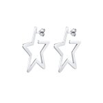 Elli - croles toile dcoupe astro symbole trend boucles d'oreille femme - (925 / 1000) argent 1 pieces ...