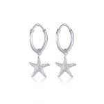 Elli - croles toile de mer pendentifs plage t trend boucles d'oreilles femme - (925 / 1000) argent ...