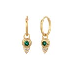 Elli premium - croles femmes cercle meraude synthtique zircone verte coupe xirius argent sterling ...