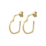 Elli premium - croles femmes coeur or jaune 375 or saint - valentin or 1 pieces female