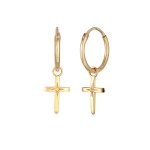Elli - elli creoles femmes croix argent sterling 925 communion / confirmation croles 1 pieces female ...