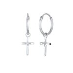 Elli - elli creoles femmes croix argent sterling 925 communion / confirmation croles 1 pieces female ...