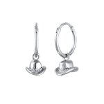 Elli - croles femmes pendentif chapeau de cowboy cristaux de verre taille xilion blanc argent sterling ...