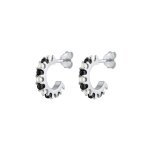 Elli - croles femme perle noir - blanc classique en argent sterling 925 boucles d'oreilles 1 pieces ...