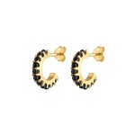Elli - croles femme perle noir - blanc classique en argent sterling 925 boucles d'oreilles 1 pieces ...