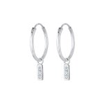Elli - femmes créoles géo basic avec cristaux en argent sterling 925 1 pieces female Elli - femmes créoles géo basic avec cristaux en argent sterling 925 1 pieces female