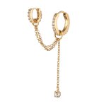 Elli - elli croles avec pierre femmes chane cristaux de verre blancs argent sterling 925 fte / nouvel ...