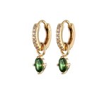 Elli - elli croles avec pierre femmes ovale zirconia diamant vert blanc argent sterling 925 dor mode ...