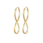 Elli - croles symbole infini dcoupe trend blogger boucles d'oreille femme - (925 / 1000) argent plaqu ...