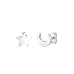 Elli - croissant de lune astro en argent sterling 925 boucles d'oreilles 1 pieces female