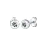 Elli diamonds - boucles d'oreilles pour femmes - sel et poivre lgants avec diamant (0, 11 ct. ) en ...