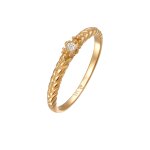 Elli diamonds - femmes bague de fianailles basique avec diamant (0. 006 ct) en or jaune 585 bagues 1 ...