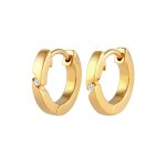 Elli diamonds - femmes croles basique avec diamant (0. 03 ct. ) en argent sterling 925 1 pieces female ...