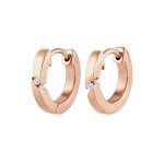 Elli diamonds - femmes croles basique avec diamant (0. 03 ct. ) en argent sterling 925 1 pieces female ...