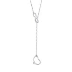 Elli diamonds - femme pendentif coeur infini collier en y tendance avec diamant (0, 02 ct. ) en argent ...