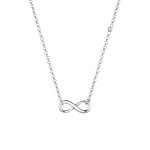 Elli premium - femme pendentif infinit symbole et diamant (0. 02 ct. ) - (925 / 1000) argent colliers ...