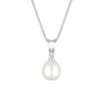 Elli diamonds - femme pendentif perle de culture d'eau douce diamant (0, 03ct) (925 / 1000) argent colliers ... Elli diamonds - femme pendentif perle de culture d'eau douce diamant (0, 03ct) (925 / 1000) argent colliers ...