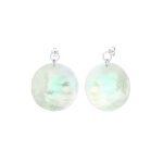 Elli - disque de nacre boucles d'oreille femme - (925 / 1000) argent boucles d'oreilles 1 pieces female ...