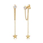 Elli - femmes clous d'oreilles toile pendentif avec cristal en argent sterling 925 boucles d'oreilles ...