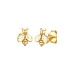 Elli - enfants abeille animal mignon avec émail en argent sterling 925 plaqué or boucles d'oreilles 1 ... Elli - enfants abeille animal mignon avec émail en argent sterling 925 plaqué or boucles d'oreilles 1 ...