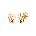 Elli - enfants clous d'oreilles motif renne ludique avec cristal en argent sterling 925 boucles d'oreilles ... Elli - enfants clous d'oreilles motif renne ludique avec cristal en argent sterling 925 boucles d'oreilles ...
