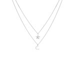 Elli - enfants couches toile demi - lune pendentif avec cristal en argent sterling 925 colliers 1 pieces ...