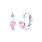 Elli - enfants croles coeur avec cristal de zirconium en argent sterling 925 boucles d'oreilles 1 pieces ...