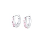 Elli - enfants créoles filigrane avec cristaux rose en argent sterling 925 1 pieces female Elli - enfants créoles filigrane avec cristaux rose en argent sterling 925 1 pieces female
