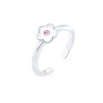 Elli - enfant motif de fleurs jouant avec des cristaux en argent sterling 925 bagues 1 pieces female