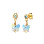 Elli - enfants pendentif d'oreilles papillon Étincelant avec cristal en argent sterling 925 boucles d'oreilles ... Elli - enfants pendentif d'oreilles papillon Étincelant avec cristal en argent sterling 925 boucles d'oreilles ...