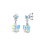 Elli - enfants pendentif d'oreilles papillon Étincelant avec cristal en argent sterling 925 boucles d'oreilles ... Elli - enfants pendentif d'oreilles papillon Étincelant avec cristal en argent sterling 925 boucles d'oreilles ...