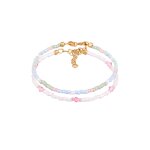 Elli - enfants perles de verre pastel set de 2 en argent sterling 925 plaqu or bracelets 1 pieces female ...