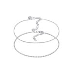 Elli premium - ensemble pour dames collier cordon vnitien de base en filigrane ajustable en argent 925 ...