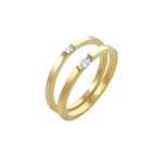 Elli - ensemble solitaire pour dames marquise baguette taille avec des cristaux de zircone en argent ...