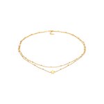 Elli - toile de chane  boules en plaqu or en 925 / 1000 argent massif colliers 1 pieces female