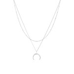 Elli - faucille de lune  deux couches pour dames en 925 / 1000 argent massif et plaqu or colliers 1 ...