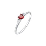Elli - femmes bague de fiançailles c?ur rouge avec cristaux de zirconium en argent sterling 925 plaqué ... Elli - femmes bague de fiançailles c?ur rouge avec cristaux de zirconium en argent sterling 925 plaqué ...