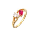 Elli - femmes bague de fiançailles infinité avec zirconium et rubis synthétique en argent sterling 925 ... Elli - femmes bague de fiançailles infinité avec zirconium et rubis synthétique en argent sterling 925 ...