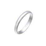 Elli - femmes bande couple simple large en argent sterling 925 bagues 1 pieces female