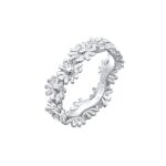 Elli - femmes bande fleur boho look tendance en argent sterling 925 bagues 1 pieces female