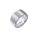Elli - femmes bande large mat bross basique en argent sterling 925 bagues 1 pieces female