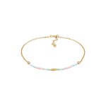 Elli - femmes bracelet de cheville boule beads pastel en argent sterling 925 chanes de cheville 1 pieces ...