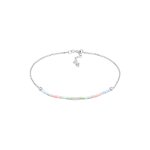 Elli - femmes bracelet de cheville boule beads pastel en argent sterling 925 chanes de cheville 1 pieces ...