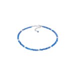 Elli - femmes bracelet de cheville t plage avec agate perles bleu en argent sterling 925 chanes de ...