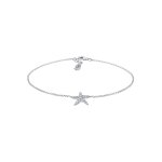 Elli - femmes bracelet de cheville toile de mer avec cristaux en argent sterling 925 chanes de cheville ...