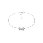 Elli - femmes bracelet de cheville noeud avec cristaux en argent sterling 925 plaqu or chanes de cheville ...